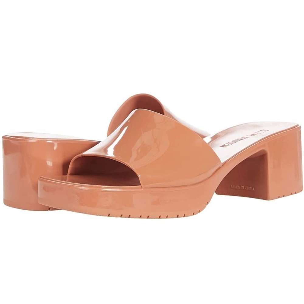 Steve Madden Harlin jelly slides size 7 CAMEL